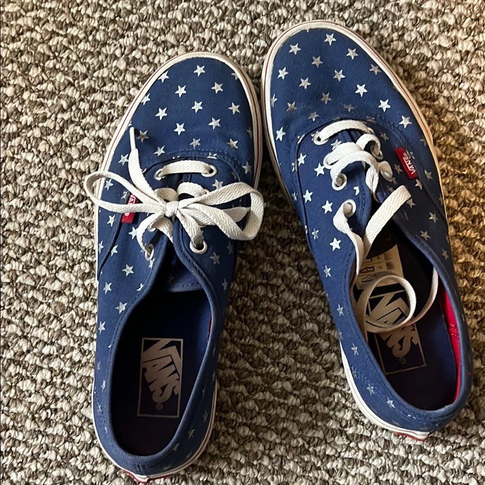 Vans Blue Star Pattern Sneakers